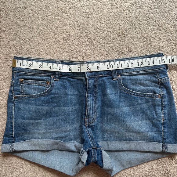 Mango Premium Denim Shorts with Casual Rolled Hem size 6 - Picture 4 of 8